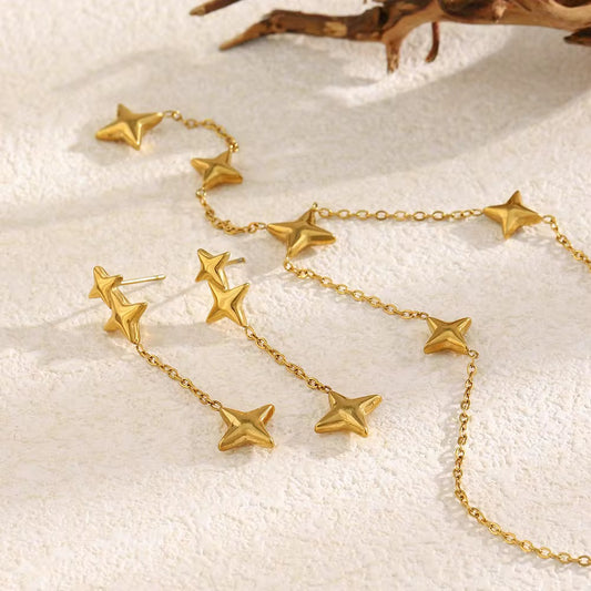 Golden Star Jewelry Set