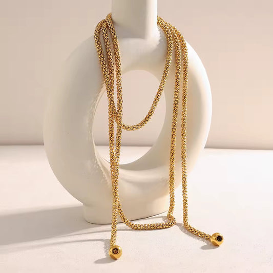 Luxury Long Gold Chain Necklace